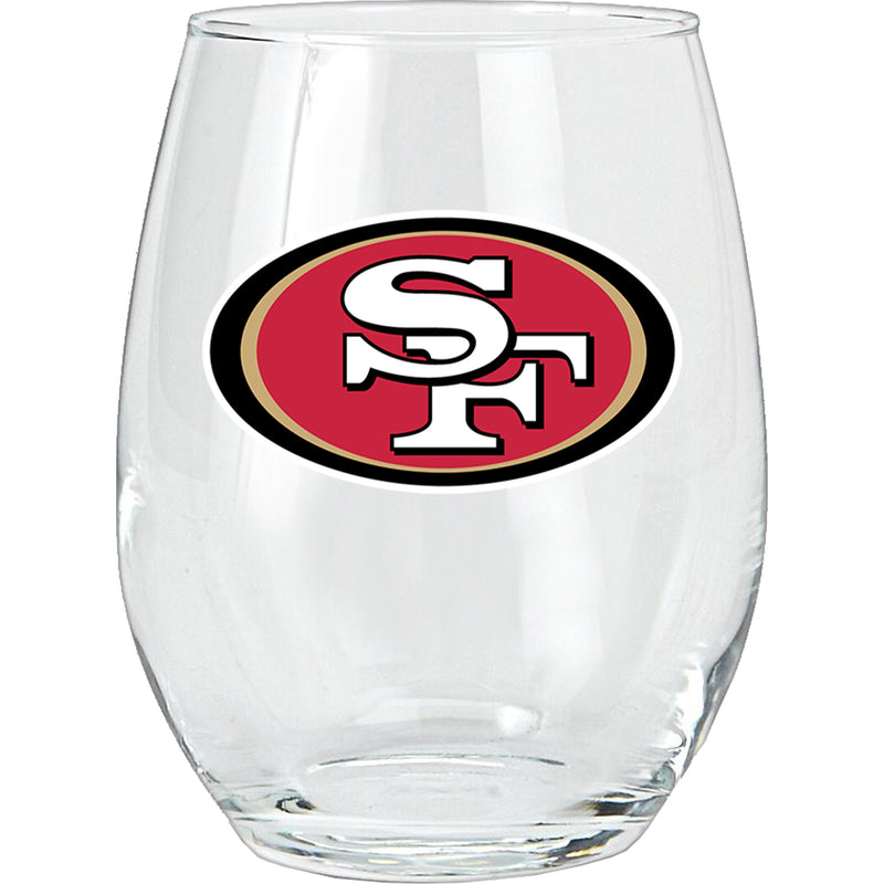 15oz Stemless Glass Tumbler | San Francisco 49ers