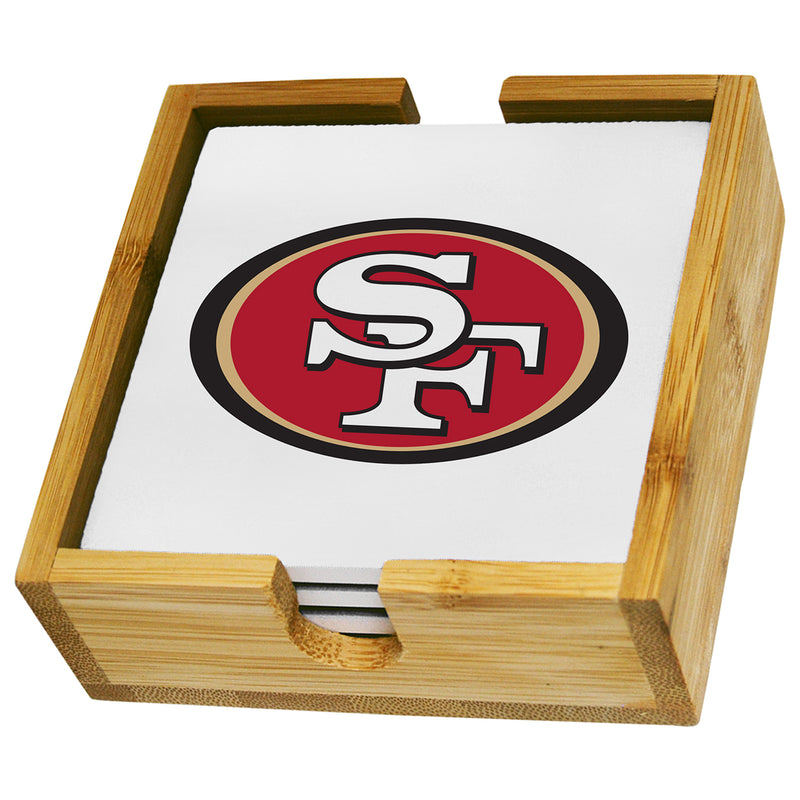 Team Logo Square Coaster Set | San Francisco 49ers