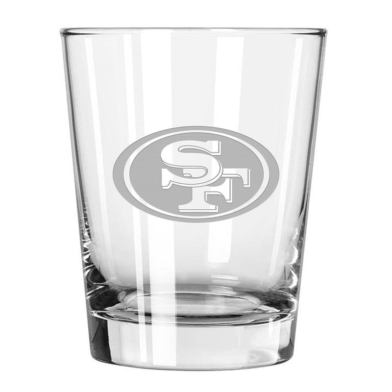 15oz Double Old Fashion Etched Glass | San Francisco 49ers CurrentProduct, Drinkware_category_All, NFL, San Francisco 49ers, SFF 194207263136 $13.49