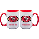 15oz Inner Color Personalized Ceramic Mug | San Francisco 49ers 2790PER, CurrentProduct, Drinkware_category_All, NFL, Personalized_Personalized, San Francisco 49ers, SFF  $27.99