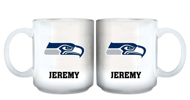 11oz White Personalized Ceramic Mug | Seattle Seahawks CurrentProduct, Custom Drinkware, Drinkware_category_All, Gift Ideas, NFL, Personalization, Personalized_Personalized, Seattle Seahawks, SSH 194207442487 $20.11