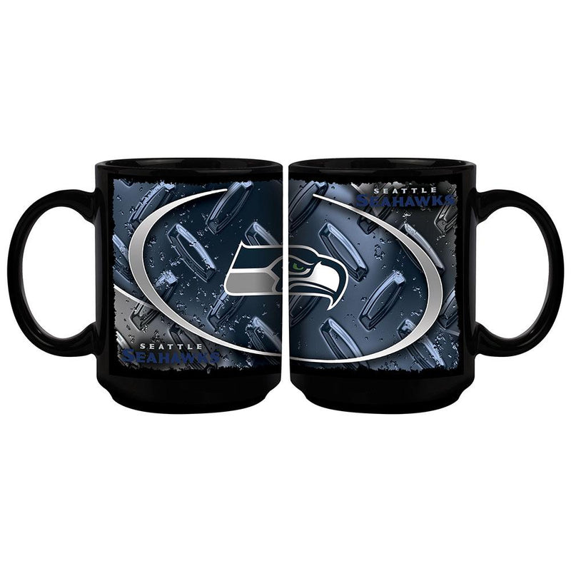 15oz Black Diamond Plate Mug | Seattle Seahawks NFL, OldProduct, Seattle Seahawks, SSH 687746140247 $13