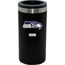 12oz Personalized Black Stainless Steel Slim Can Holder | Seattle Seahawks