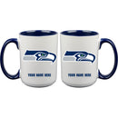 15oz Inner Color Personalized Ceramic Mug | Seattle Seahawks 2790PER, CurrentProduct, Drinkware_category_All, NFL, Personalized_Personalized, Seattle Seahawks, SSH  $27.99