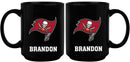 15oz Black Personalized Ceramic Mug | Tampa Bay Buccaneers CurrentProduct, Drinkware_category_All, Engraved, NFL, Personalized_Personalized, Tampa Bay Buccaneers, TBB 194207504628 $21.86