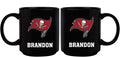 11oz Black Personalized Ceramic Mug | Tampa Bay Buccaneers CurrentProduct, Custom Drinkware, Drinkware_category_All, Gift Ideas, NFL, Personalization, Personalized_Personalized, Tampa Bay Buccaneers, TBB 194207372609 $20.11
