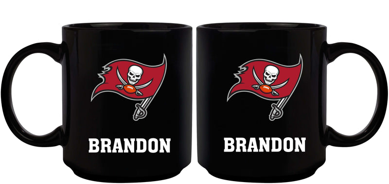 11oz Black Personalized Ceramic Mug | Tampa Bay Buccaneers CurrentProduct, Custom Drinkware, Drinkware_category_All, Gift Ideas, NFL, Personalization, Personalized_Personalized, Tampa Bay Buccaneers, TBB 194207372609 $20.11