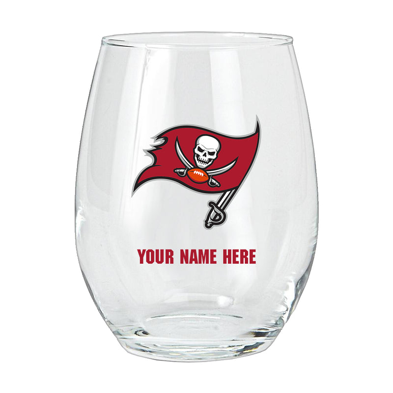 15oz Personalized Stemless Glass | Tampa Bay Buccaneers