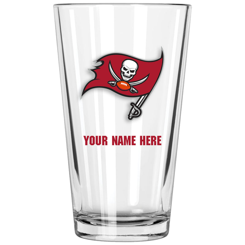 17oz Personalized Pint Glass | Tampa Bay Buccaneers