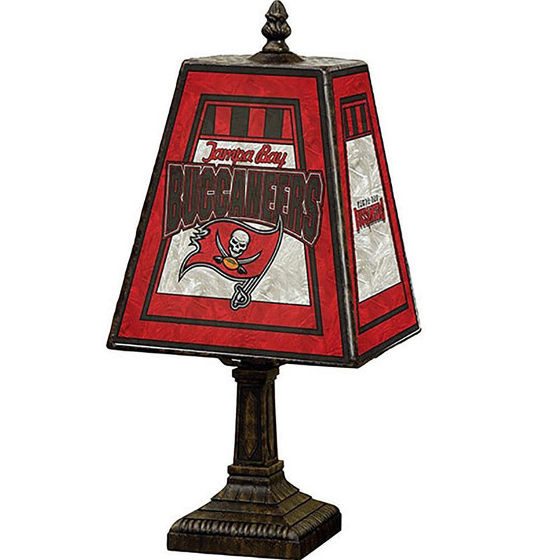 14 Inch Art Glass Table Lamp | Tampa Bay Buccaneers CurrentProduct, Home & Office_category_All, Home & Office_category_Lighting, NFL, Tampa Bay Buccaneers, TBB 687746994253 $98.99