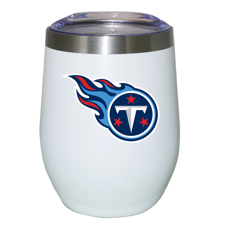 12oz White Stainless Steel Stemless Tumbler | Tennessee Titans CurrentProduct, Drinkware_category_All, NFL, Tennessee Titans, TTI 194207625545 $27.49