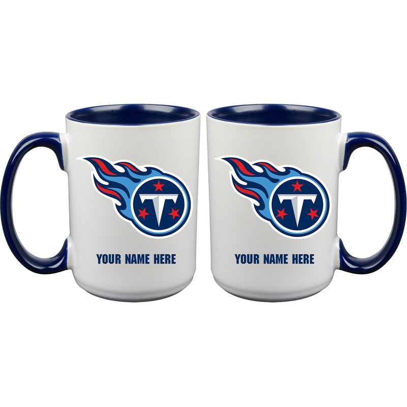 15oz Inner Color Personalized Ceramic Mug | Tennessee Titans 2790PER, CurrentProduct, Drinkware_category_All, NFL, Personalized_Personalized, Tennessee Titans, TTI  $27.99