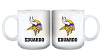 11oz White Personalized Ceramic Mug | Minnesota Vikings CurrentProduct, Custom Drinkware, Drinkware_category_All, Gift Ideas, Minnesota Vikings, NFL, Personalization, Personalized_Personalized, VIK 194207442456 $20.11