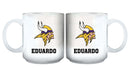 11oz White Personalized Ceramic Mug | Minnesota Vikings CurrentProduct, Custom Drinkware, Drinkware_category_All, Gift Ideas, Minnesota Vikings, NFL, Personalization, Personalized_Personalized, VIK 194207442456 $20.11