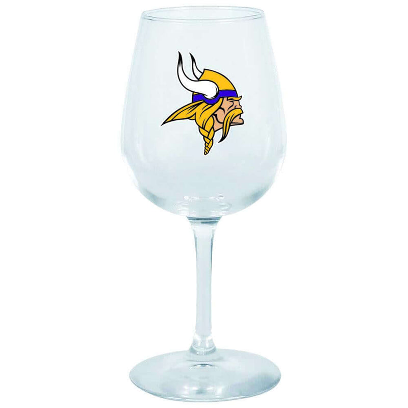 12.75oz Stem Dec Wine Glass | Minnesota Vikings Holiday_category_All, Minnesota Vikings, NFL, OldProduct, VIK 888966057524 $12