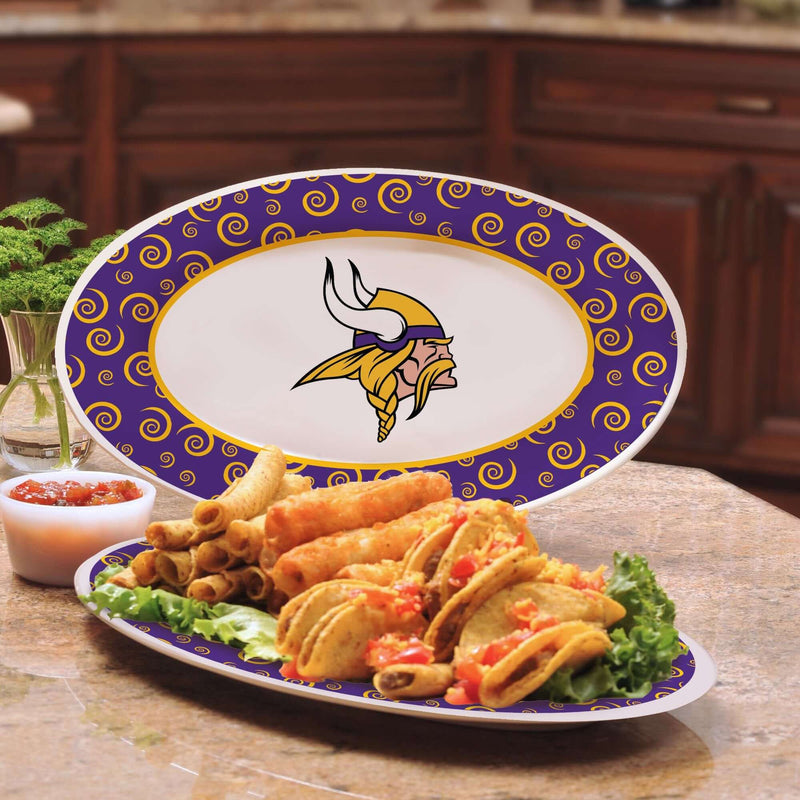 12 Inch Swirl Platter | Minnesota Vikings Minnesota Vikings, NFL, OldProduct, VIK 687746905976 $25