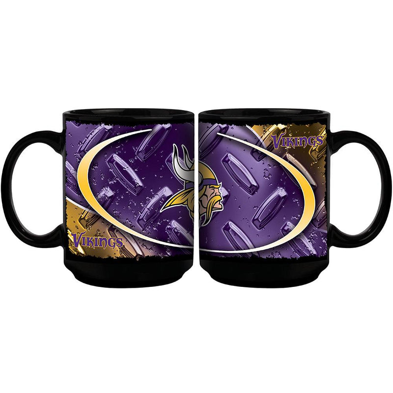 15oz Black Diamond Plate Mug | Minnesota Vikings Minnesota Vikings, NFL, OldProduct, VIK 687746140377 $13