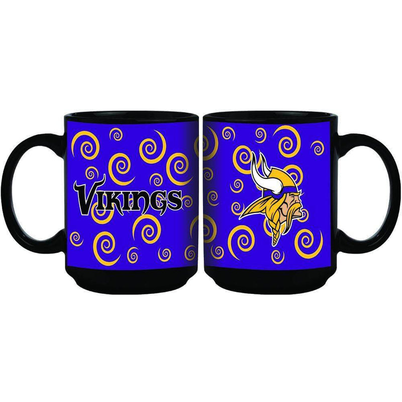 11oz Black Swirl Mug | Minnesota Vikings Minnesota Vikings, NFL, OldProduct, VIK 687746133911 $11