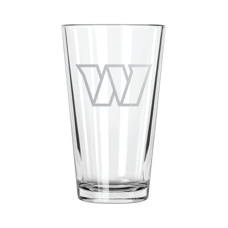 17oz Etched Pint Glass | Washington Commanders