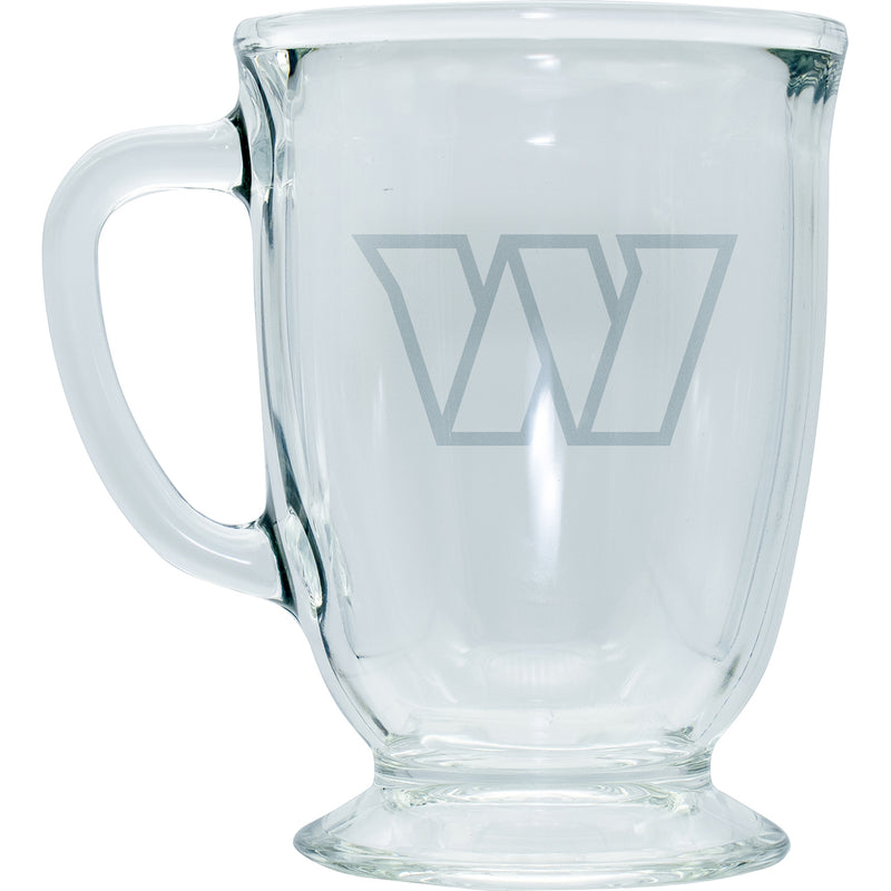 16oz Etched Cafe Glass | Washington Commanders