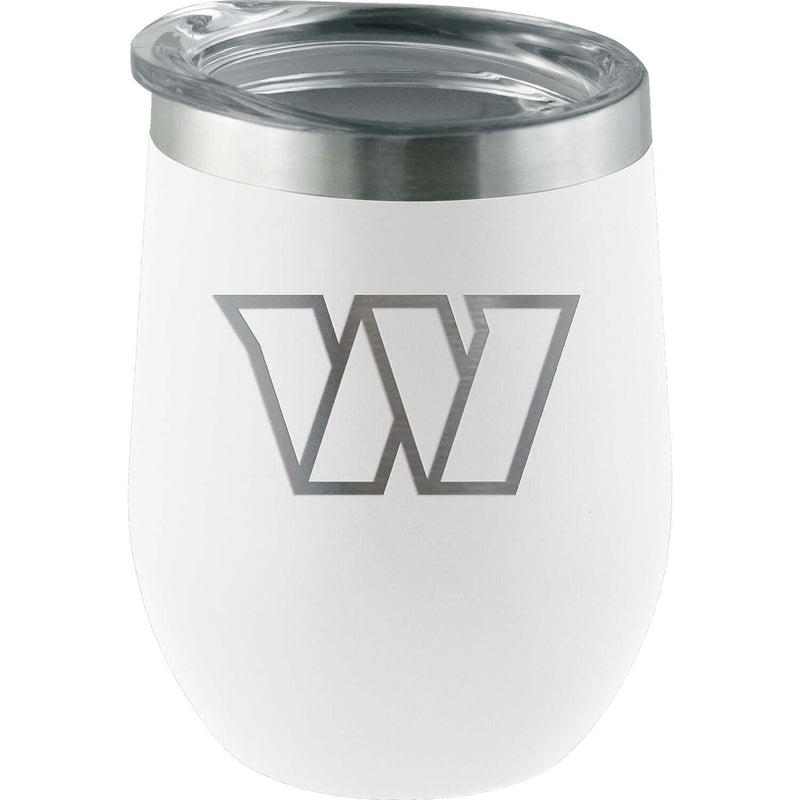 12oz White Etched Stainless Steel Stemless Tumbler | Washington Commanders