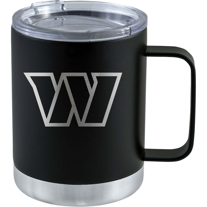 12oz Black Etched Stainless Steel Lowball with Handle | Washington Commanders