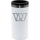Etched White Stainless Steel Slim Can Holder | Washington Commanders