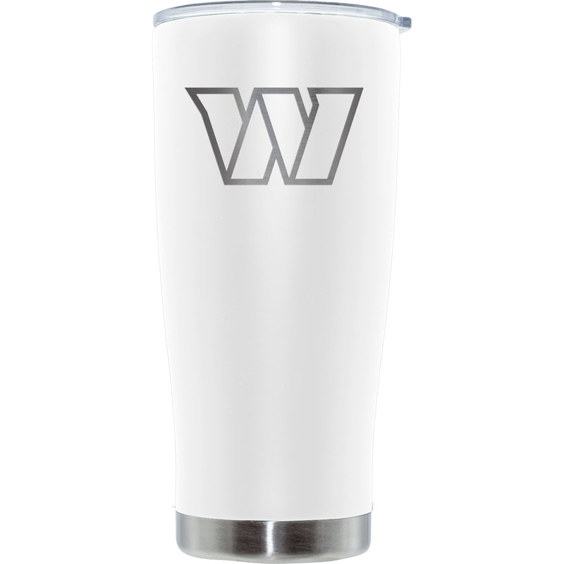 20oz Etched White Stainless Steel Tumbler | Washington Commanders