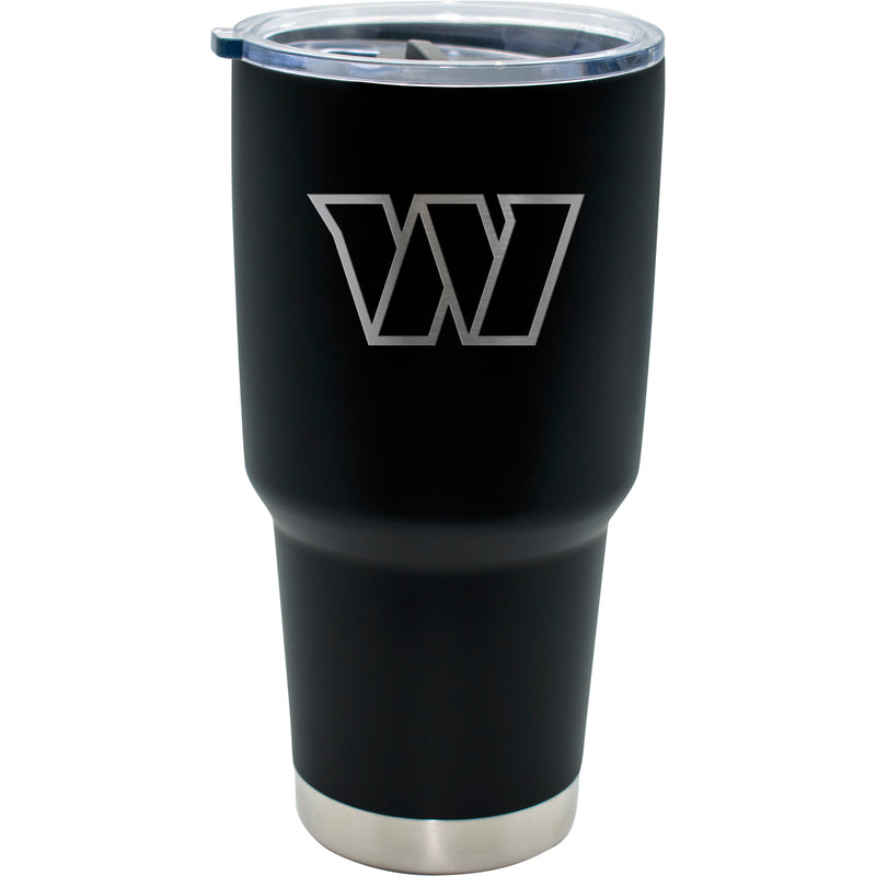 30oz Etched Black Stainless Steel Tumbler | Washington Commanders