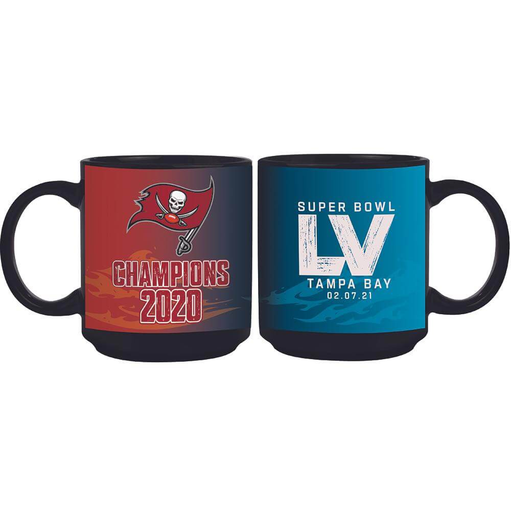 11oz Super Bowl 55 Champs Black Ceramic Mug | Tampa Bay Buccaneers NFL, OldProduct, Super Bowl, Tampa Bay Buccaneers, TBB 840198297703 $11.99