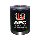 12 oz. Black Stainless Steel Lowball | 2021 AFC Cincinnati Bengals