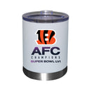 12 oz. White Stainless Steel Lowball | 2021 AFC Cincinnati Bengals