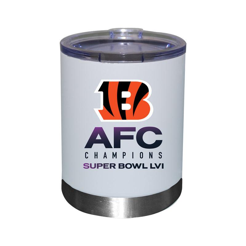12 oz. White Stainless Steel Lowball | 2021 AFC Cincinnati Bengals