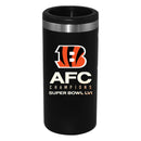 Black Stainless Steel Slim Can Holder | 2021 AFC Cincinnati Bengals