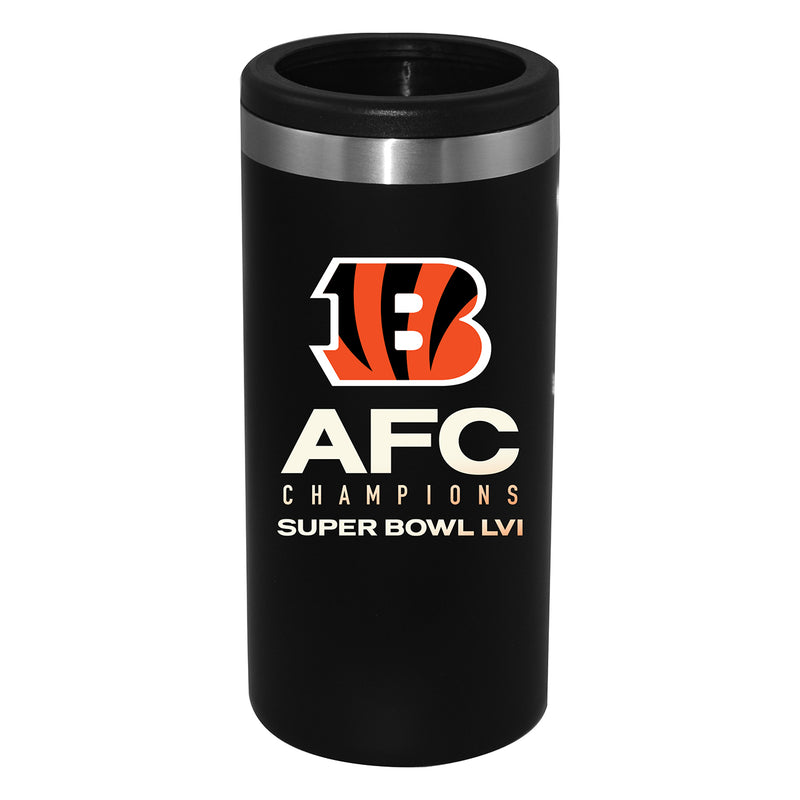 Black Stainless Steel Slim Can Holder | 2021 AFC Cincinnati Bengals