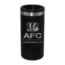 Etched Black Stainless Steel Slim Can Holder | 2021 AFC Cincinnati Bengals