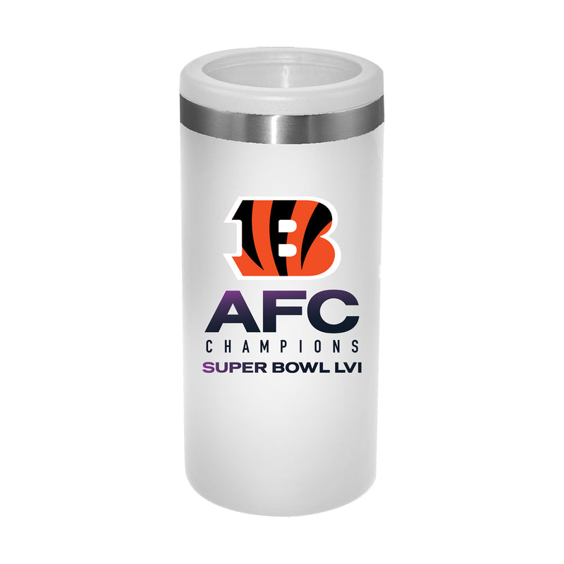 White Stainless Steel Slim Can Holder | 2021 AFC Cincinnati Bengals