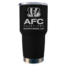 30 oz. Etched Black Stainless Steel Tumbler | 2021 AFC Cincinnati Bengals