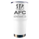 30 oz. Etched White Stainless Steel Tumbler | 2021 AFC Cincinnati Bengals