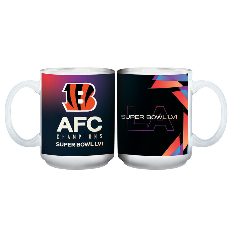 15 oz. White Sublimated Mug | 2021 AFC Cincinnati Bengals