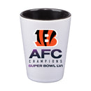 2 oz. Sublimated Inner Color Shot | 2021 AFC Cincinnati Bengals