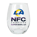 15 oz. Stemless Wine Glass | 2021 NFC Los Angeles Rams
