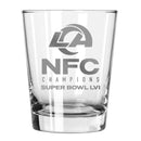 15 oz. Etched Old-Fashioned Glass | 2021 NFC Los Angeles Rams
