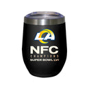 12 oz. Black Stainless Steel Stemless Tumbler | 2021 NFC Los Angeles Rams