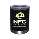12 oz. Black Stainless Steel Lowball | 2021 NFC Los Angeles Rams
