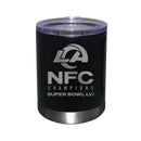 12 oz. Black Etched Stainless Steel Lowball | 2021 NFC Los Angeles Rams