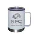 12 oz. White Etched Stainless Steel Lowball with Handle | 2021 NFC Los Angeles Rams
