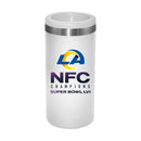 White Stainless Steel Slim Can Holder | 2021 NFC Los Angeles Rams