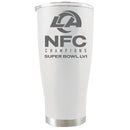 20 oz. Etched White Stainless Steel Tumbler | 2021 NFC Los Angeles Rams