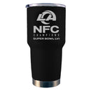 30 oz. Etched Black Stainless Steel Tumbler | 2021 NFC Los Angeles Rams